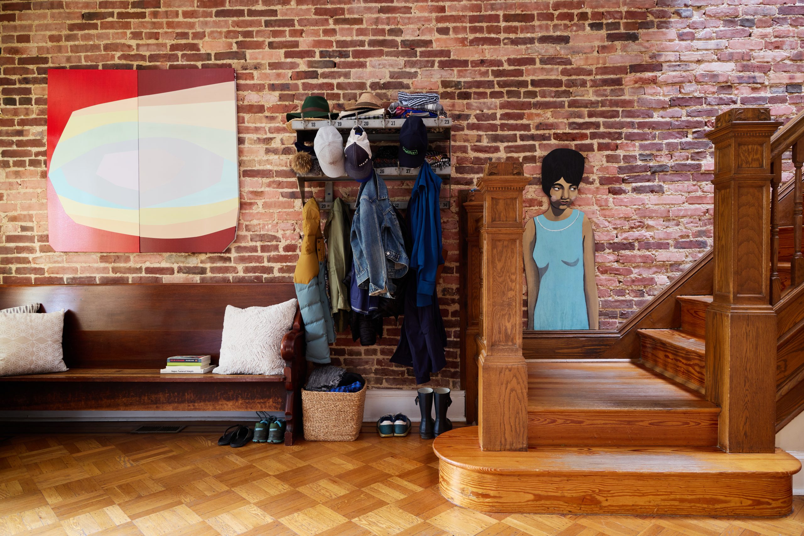 Interior entrance to a row house, photos by Baltimore interior photographer Tracey Brown